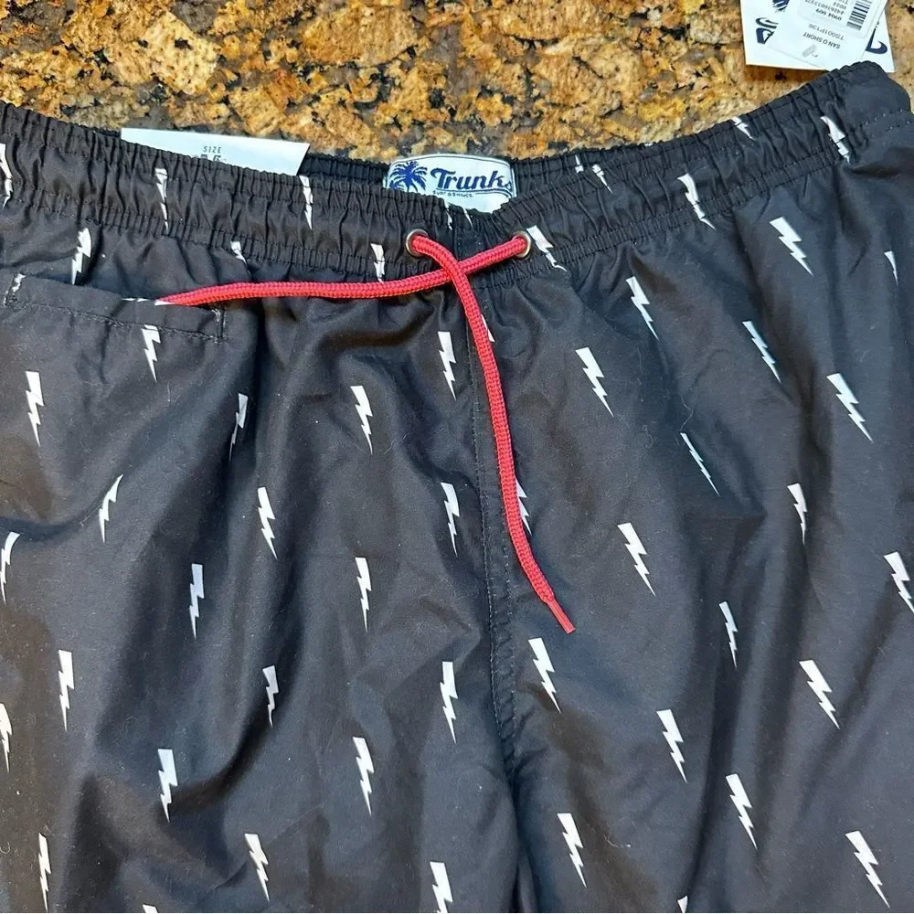 Trunks Surf & Swim‎ Co. Lightning Bolt Sano Swim Shorts sz M NWT